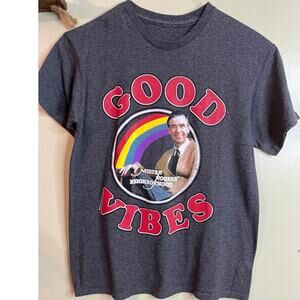 Mister Roger’s Neighborhood Good Vibes graphic T-shirt, size small